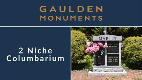 2 Niche Columbarium By Gaulden Monuments Youtube