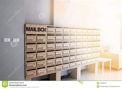 Mail Box In Condominium Stock Photo Image Of Apartment