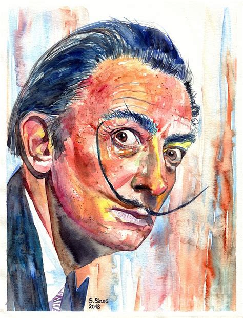 Salvador Dali Portrait Painting By Suzann Sines Pixels