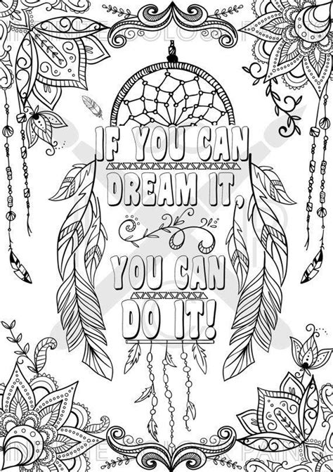 Motivational Coloring Pages If You Can Dream It Free Printable