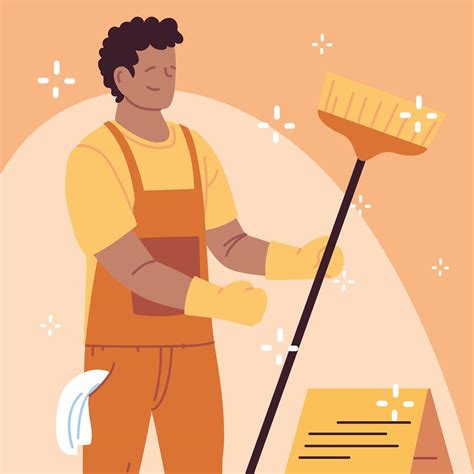 Hygiene Staff Man With Cleaning Equipment 2686284 Vector Art At Vecteezy