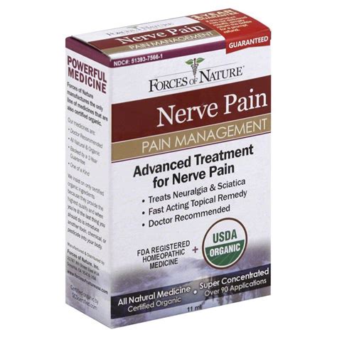 Forces Of Nature Nerve Pain Organic Medicine 037 Oz 11 Ml