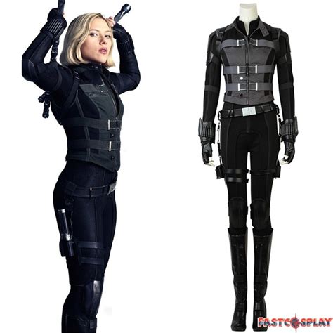Avengers Infinity War Black Widow Cosplay Costume Natasha