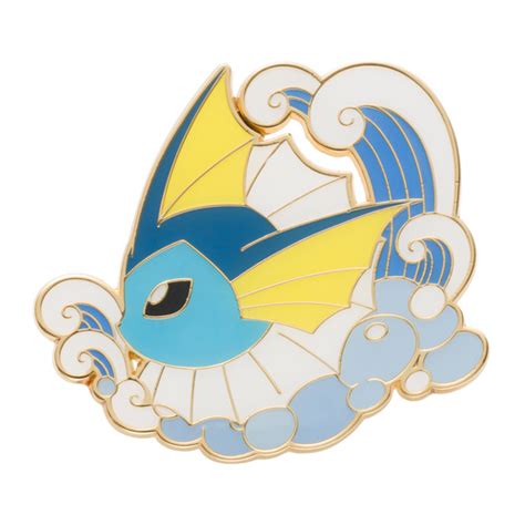 Pokemon Center 2017 Eevee Collection Colorful Pin Badge Vaporeon Pins