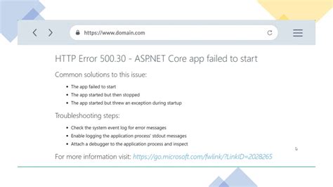 Troubleshooting Error 500 31 Failed To Load Asp Net Core Runtime