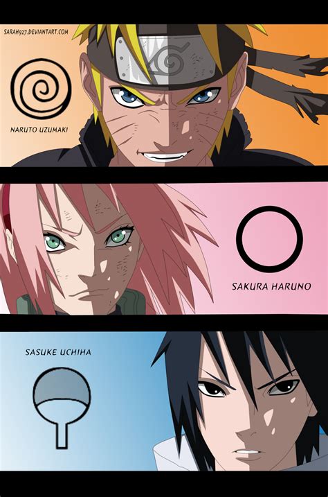Naruto Scan632 Naruto Sakura And Sasuke Team 7 By Sarah927