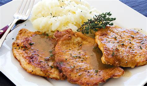 Bake until pork is no longer pink in center and meat. Home Style Pork Chops with Pan Sauce | Trader Joe's | Recipe | Pork recipes, Pork dishes, Food ...