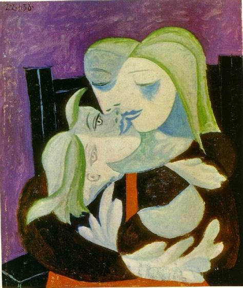 Mother And Child Marie Therese And Maya 1938 By Pablo Picasso 1881