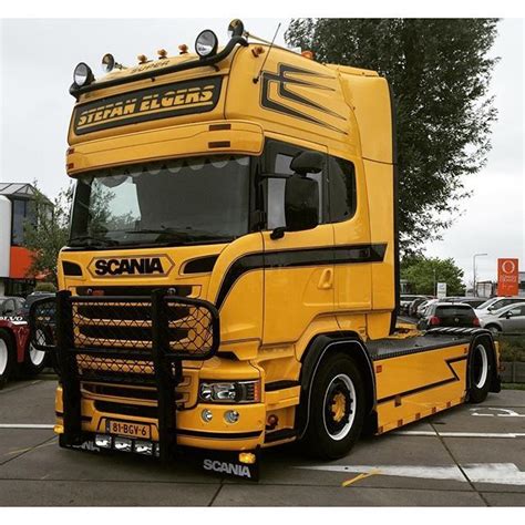 Scania V8 R730 Stefan Elgers Standing Poses Trucks Vehicles