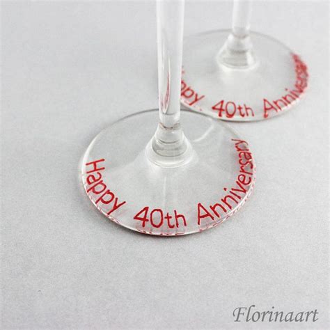 40th Wedding Anniversary Ruby Red Anniversary Personalized | Etsy