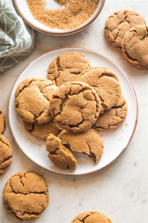 Chewy Ginger Molasses Cookies Nourish And Fete