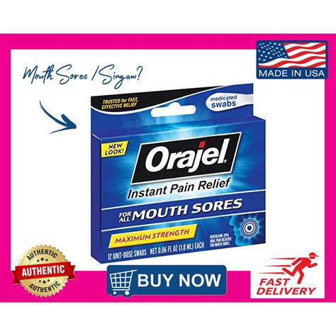 Orajel Instant Pain Relief For Mouth Sores Or Singaw Shopee Philippines