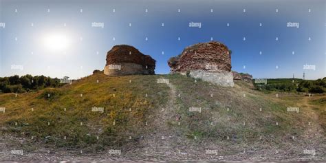 360° View Of The Ruins Of The Fortress Walls Of The Ancient City Of