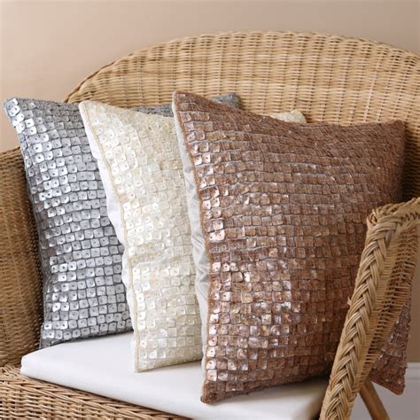 Shop Aurora Home Mother Of Pearl 18x18 Inch Pillows Set Of 2 Free