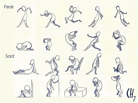 A Drawing Of Various Poses And Gestures For People To Learn How To Do