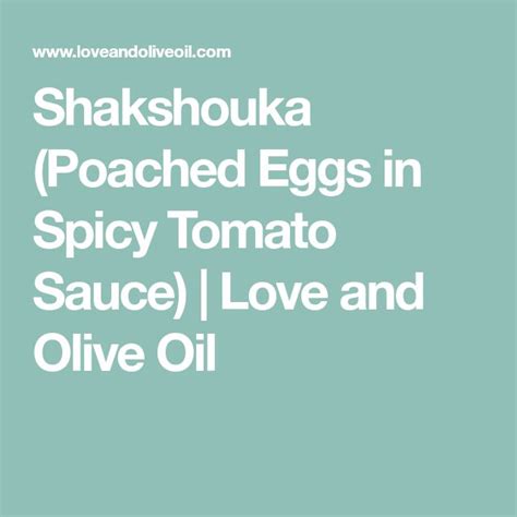 Shakshouka Poached Eggs In Spicy Tomato Sauce Recipe Spicy Tomato