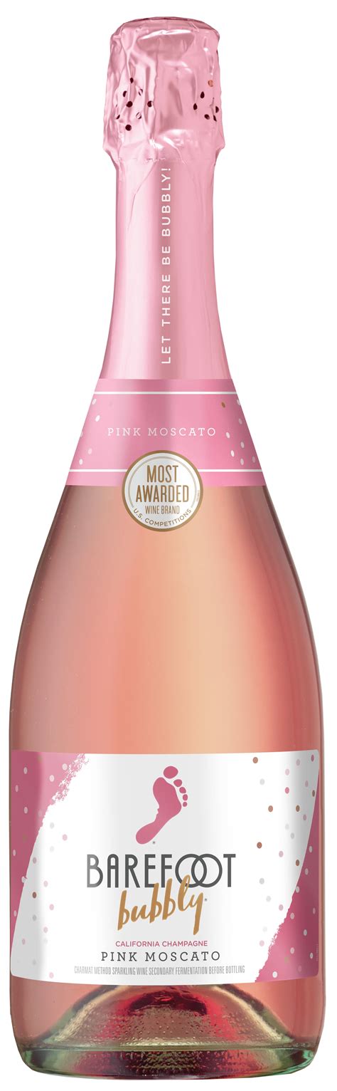 Barefoot Bubbly Pink Moscato California Champagne Wine Single 750ml