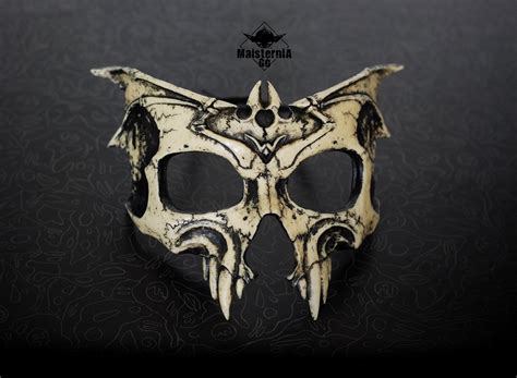 Gothic Vampire Skull Mask Ivory Etsy