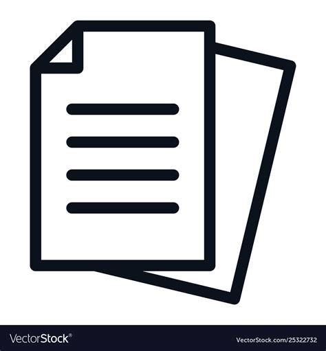 Documents Icon Isolated On White Background Vector Image