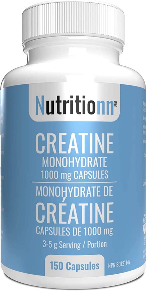 Creatine Monohydrate 1000 Mg Capsules By Nutritionn 3 5 G Serving