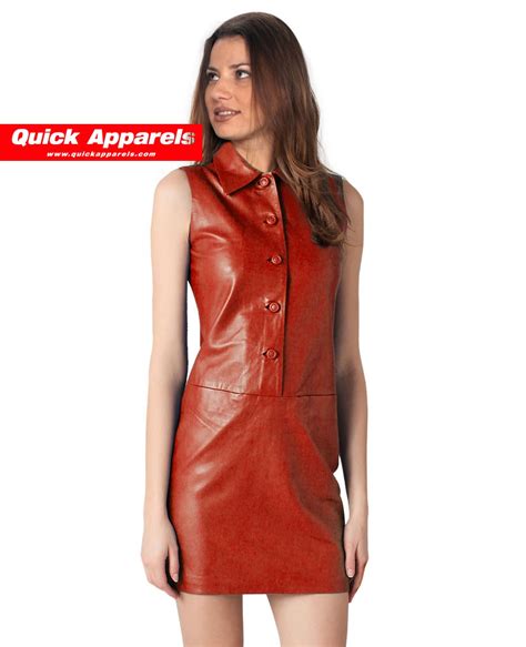 Sleeveless Mini Formal Pattern Leather Dress