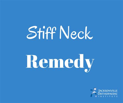 Stiff Neck Remedy