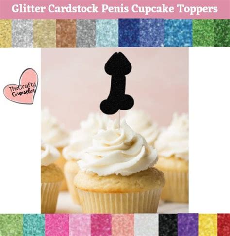 Penis Cupcake Toppers Penis Food Picks Naughty Bridal Etsy