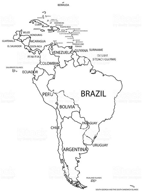 Mapas De América Del Sur Para Colorear Y Descargar Colorear Imágenes