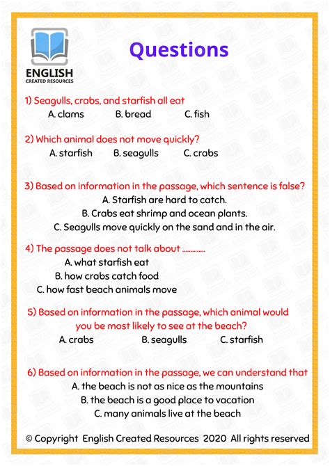 Critical Thinking Reading Comprehension Grade 3 Worksheets English