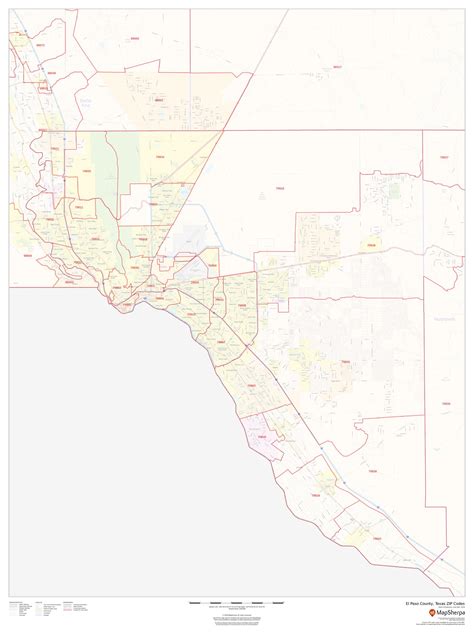El Paso County Tx Zip Code Map