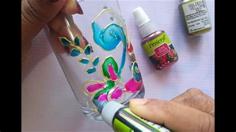 How To Do Glass Painting On Glass Glass Painting Designs Glass Painting For Beginners Youtube
