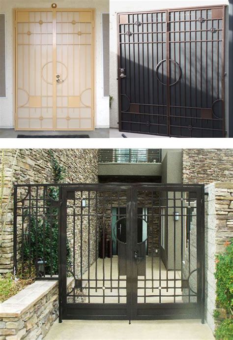 Modern gate designs 2018 latest main gate design lak. Similar Themed Modern Wrought Iron Gates | Door gate ...