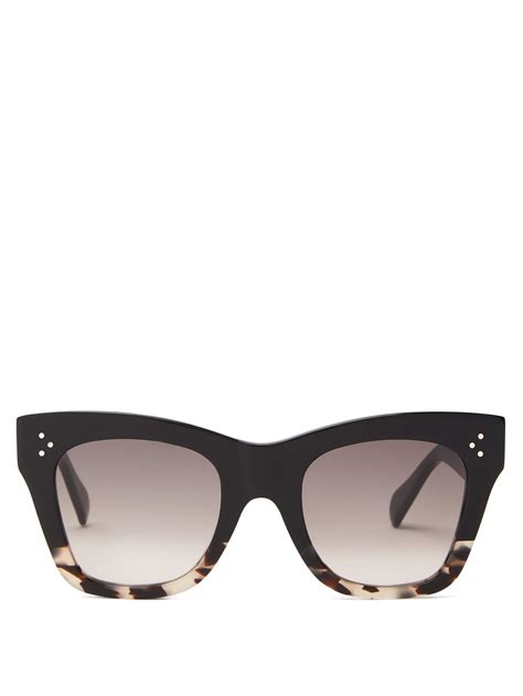 Céline Gradient Square Acetate Sunglasses In Black Lyst