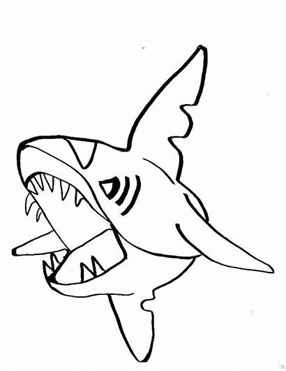 Shark Coloring Pages Sharp Sharks Teeth Goblin