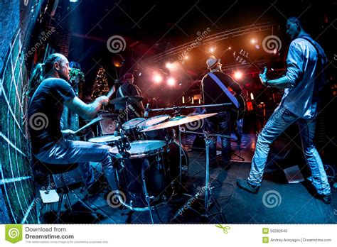 Band Performs On Stage Stock Photo Image Of Jazz Group 50282640
