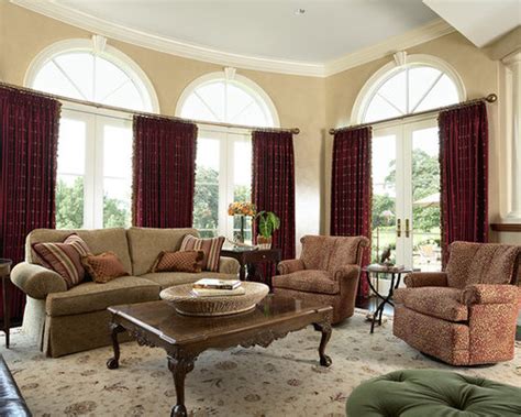 Discover design inspiration from a variety of yellow living rooms, including color, decor . Best Burgundy Curtains Design Ideas & Remodel Pictures | Houzz