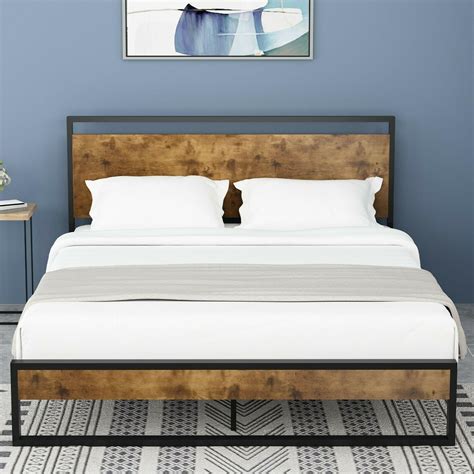 Queen Full Twin Platform Metal Bed Frame With