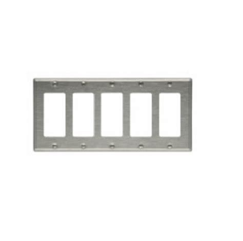 Maybe you would like to learn more about one of these? Eaton Wiring 5-Gang Decora Wall Plate, Standard Size, Steel (Eaton Wiring 93405) | HomElectrical.com