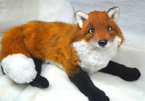 Realistic Fox Toy Soft Plush Present For Myself T For Etsy