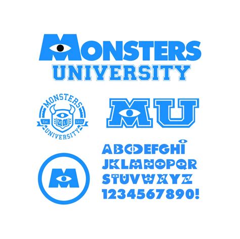 Monsters University With Font Monster Inc Monster Inc Font Etsy