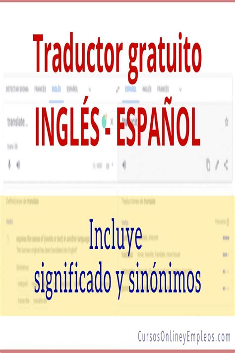 Traductor Inglés A Español Online Gratis Y 30 Idiomas Más Traductor De Ingles Traductor
