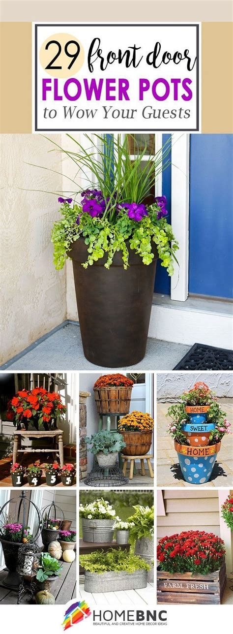 Top quality materials · popular terrariums · family owned & operated Placing flower pots on a front door can make your home ...