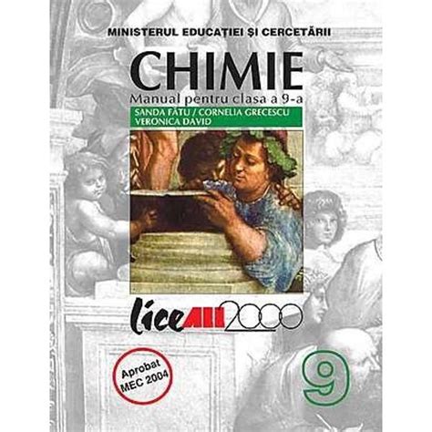 Chimie Clasa A Ix A Sanda Fatu Cornelia Grecescu Veronica David