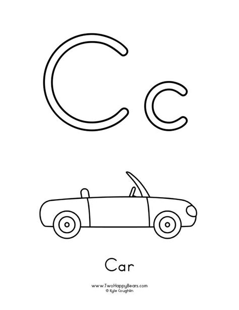 Learning about the letter c? Free printable coloring page for the letter C, with upper ...