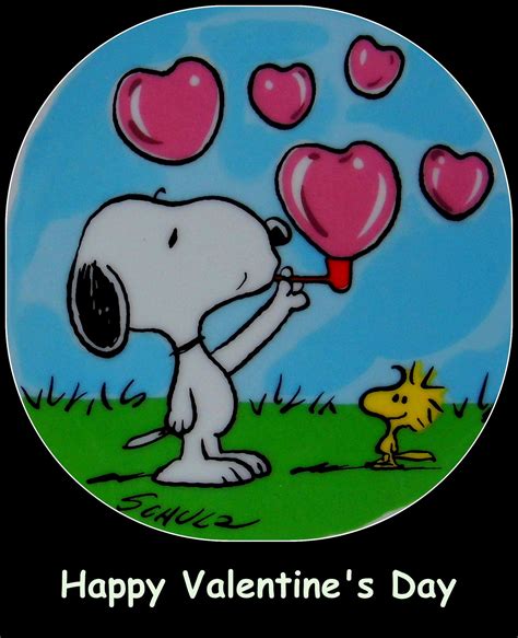 Happy Valentines Day Greeting From Snoopy And Woodstock Valentine