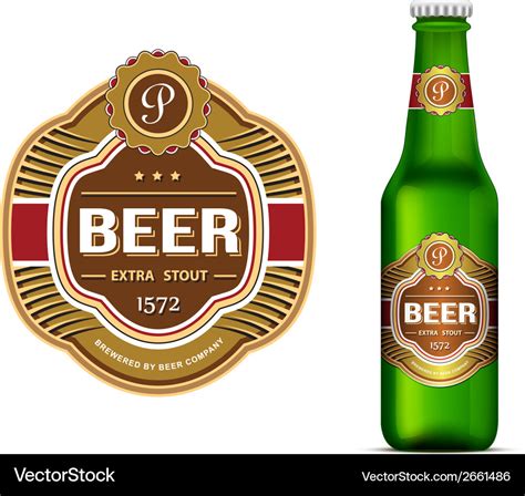 Beer Label Template Royalty Free Vector Image Vectorstock