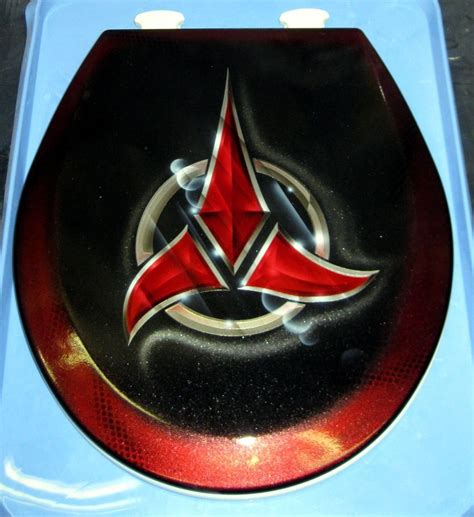 Custom Airbrushed Klingon Toilet Seat Star Trek Collectibles Custom