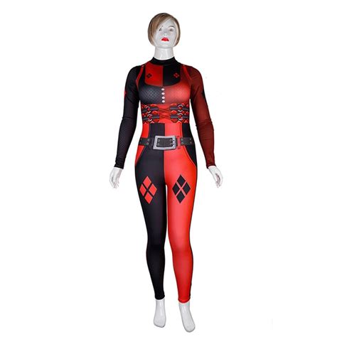 Zsqh New Suicide Squad Harley Quinn Cosplay Costume Bodysuit Jumpsuits