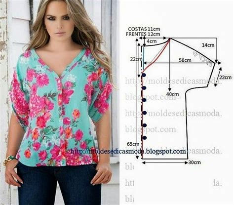 Blusa Floral Feminina Moldes Moda Por Medida Tunic Sewing Patterns