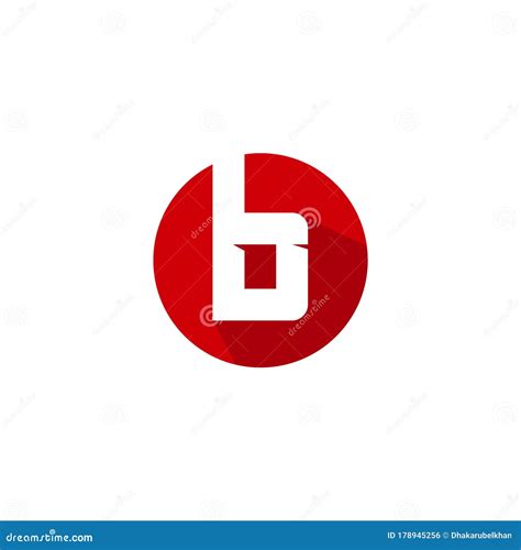 Design A Letter B Logo Circle Template Vector Stock Vector